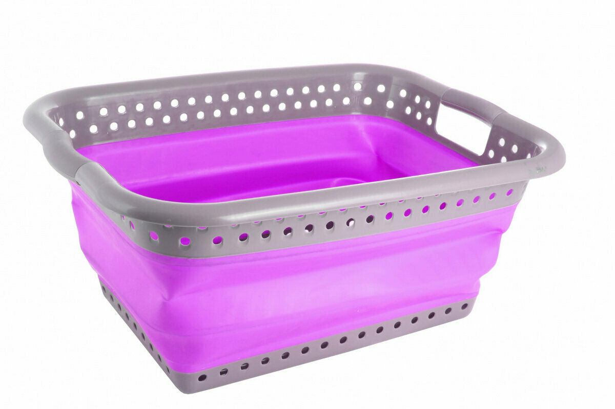 фото Корзина для хранения складная 26 литров Bradex, 54х39х24см Сиреневая