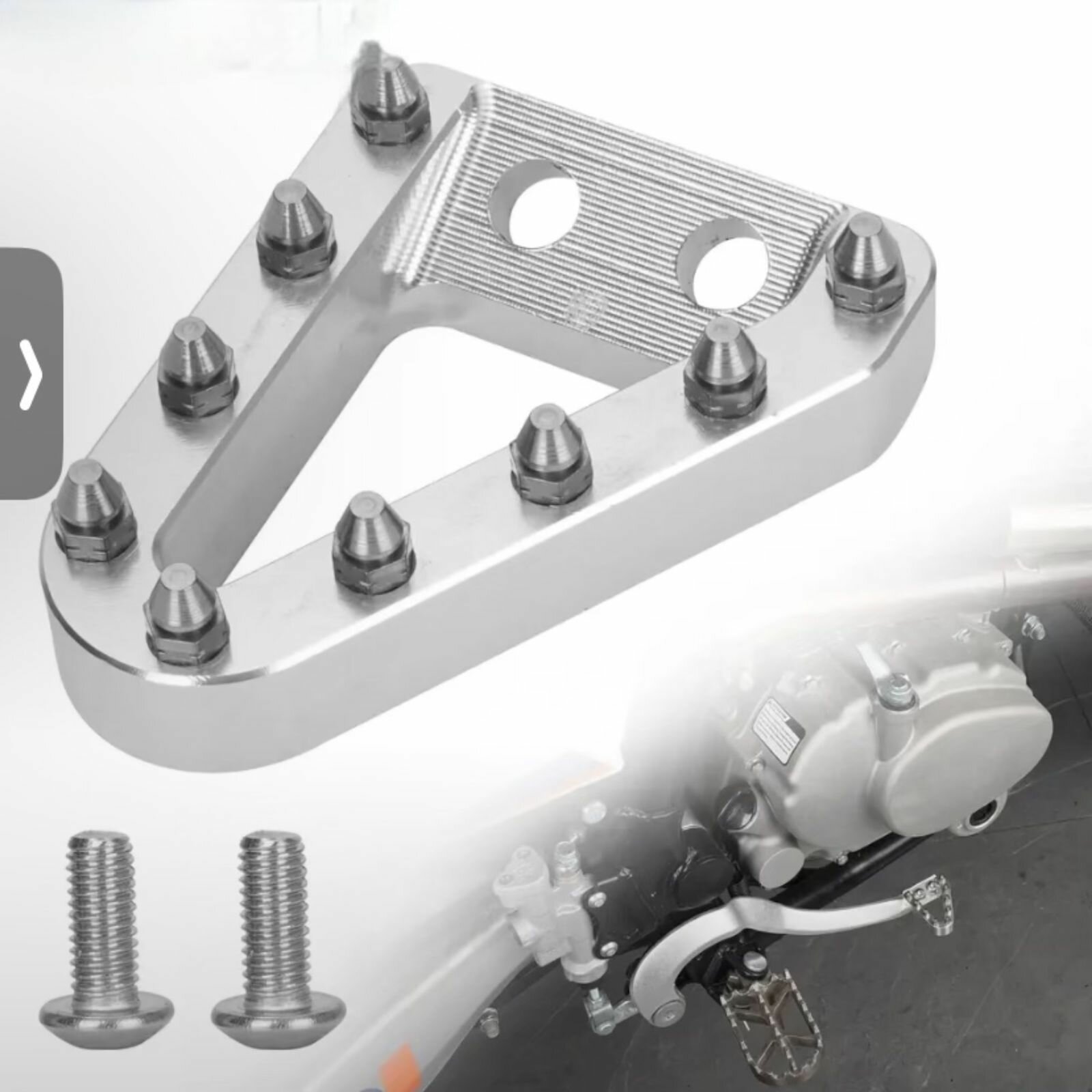 Наконечник Лапки тормоза длинный Серебристый KTM Husqvarna GasGas GR8(гр ктм bse brz avantis zm kayo sherco)
