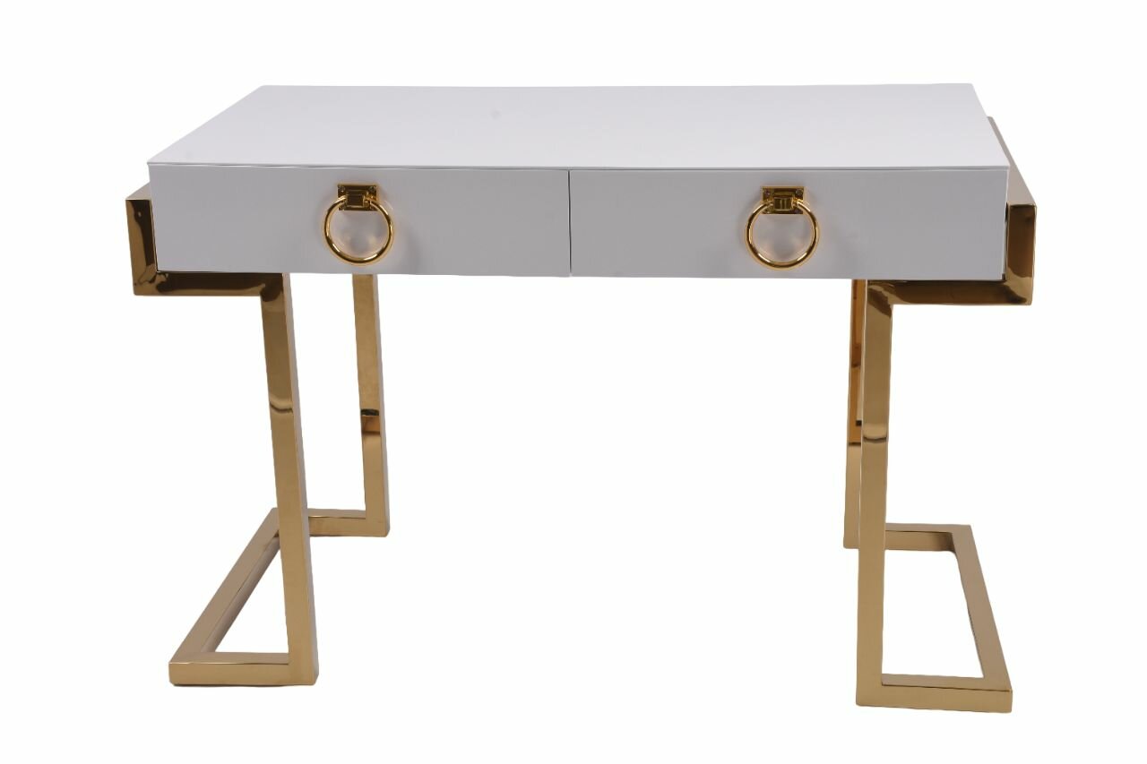 Стол-консоль Атлас МС9002-120W, 120х60х78 см, белый глянцевый