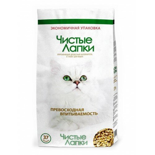 Чистые лапки Древесный наполнитель,12л (Clean Paws) | Clean Paws 2шт