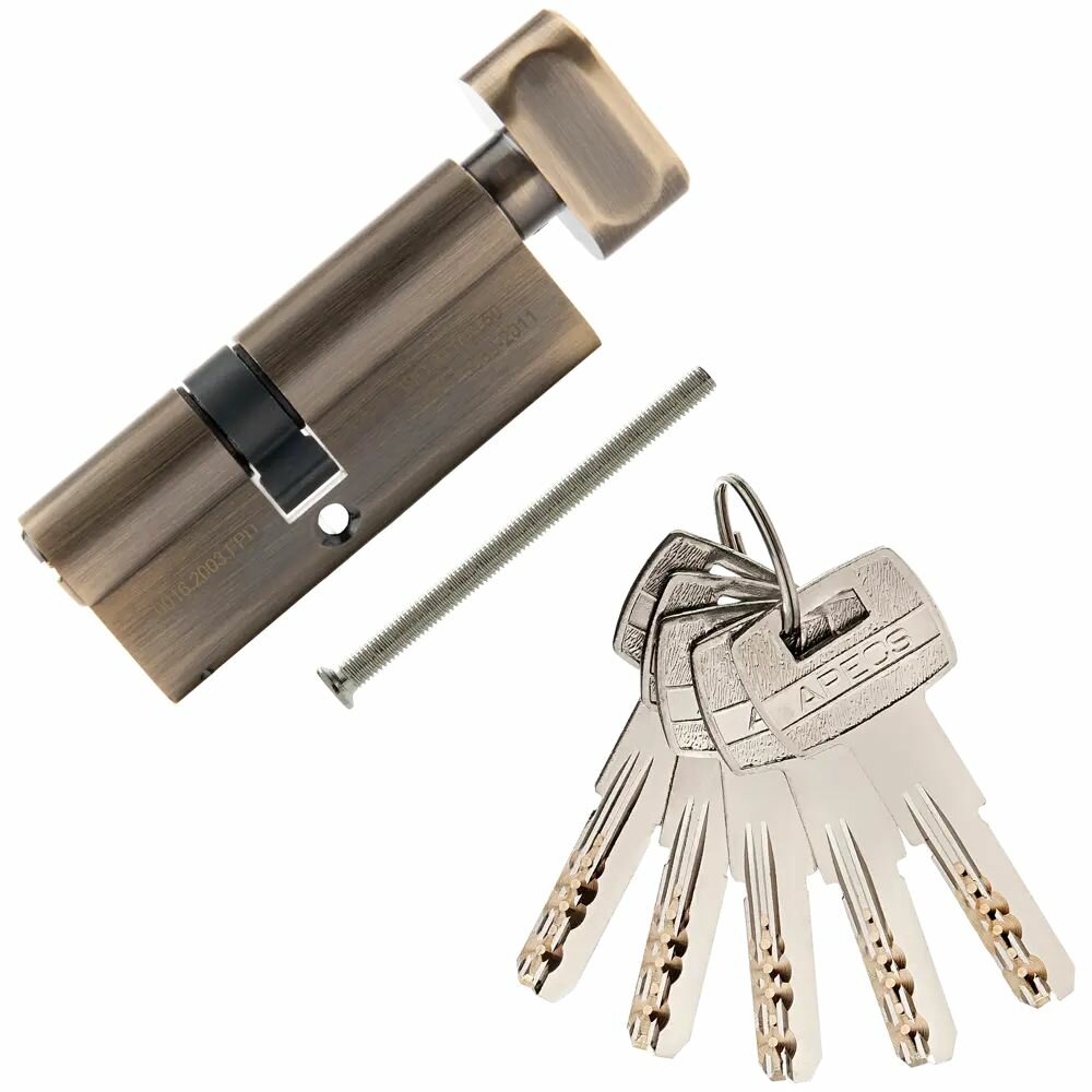 Цилиндровые механизмы Pro LM-80(35/45C)-C-AB 80 мм ключ/вертушка цвет бронза