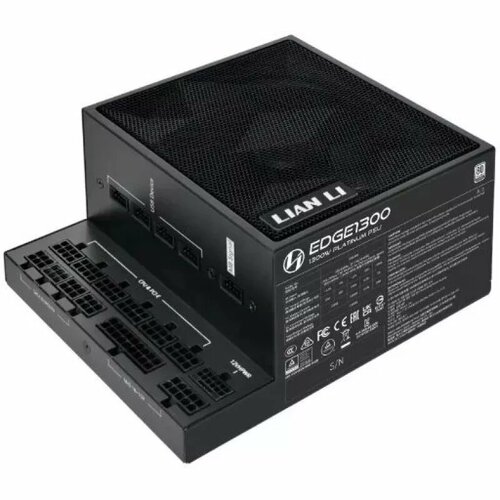 Блок питания Lian-Li ATX 1300W EDGE1300 Gen5 80 platinum 204pin APFC 120mm fan 16xSATA Cab Manag RTL 26890₽