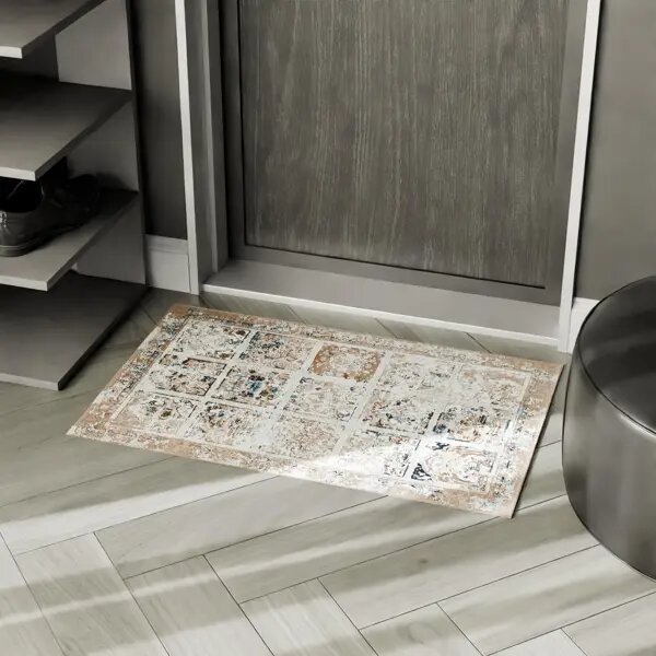 Ковер полиэстер VNDM007 50x80 см цвет бежевый