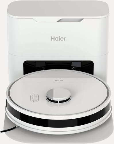 Изображение товара Робот-пылесос Haier HSR Pro R2, белый, мощность 45Вт, пылесборник 0,3л, для воды 0,35л сухая/влажная уборка, Wi-Fi