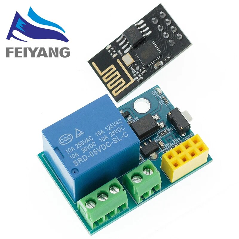 Релейный модуль ESP8266 ESP-01/01S 5V Wi-Fi, ESP-01S — фото 1