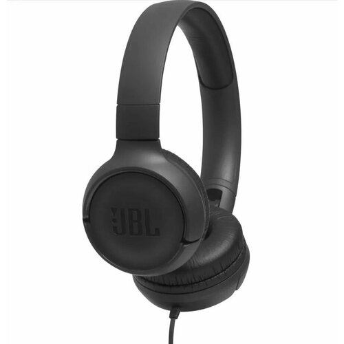Наушники JBL T500 Pure Bass накладные с функцией гарнитуры L-образный разъем черные 4155₽