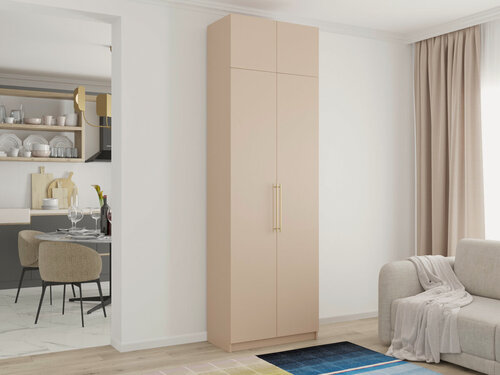 Изображение товара Шкаф распашной Калифорния-2 с антресолью Сатин для одежды двухдверный 80*300*60