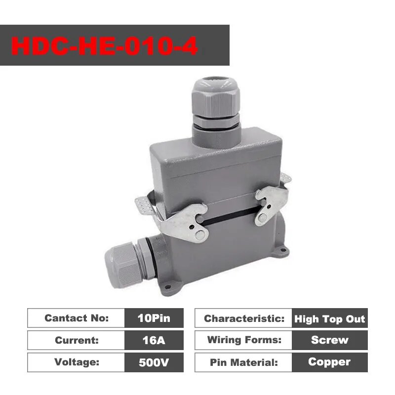 Промышленные разъемы CNMAWAY HDC-HE-010-1 10pin 16A HDC-HE-010-4
