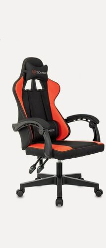 Изображение товара Кресло игровое Zombie Rudger, обивка: ткань/экокожа, цвет: черный/красный (ZOMBIE RUDGER RED)