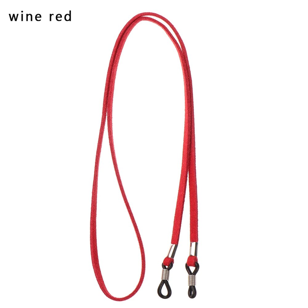 Кожаная цепочка для очков wine red Унисекс