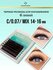 Ресницы Luxury Lashes, для наращивания, длина 14 - 16мм, 6 линий, изгиб C, черны...