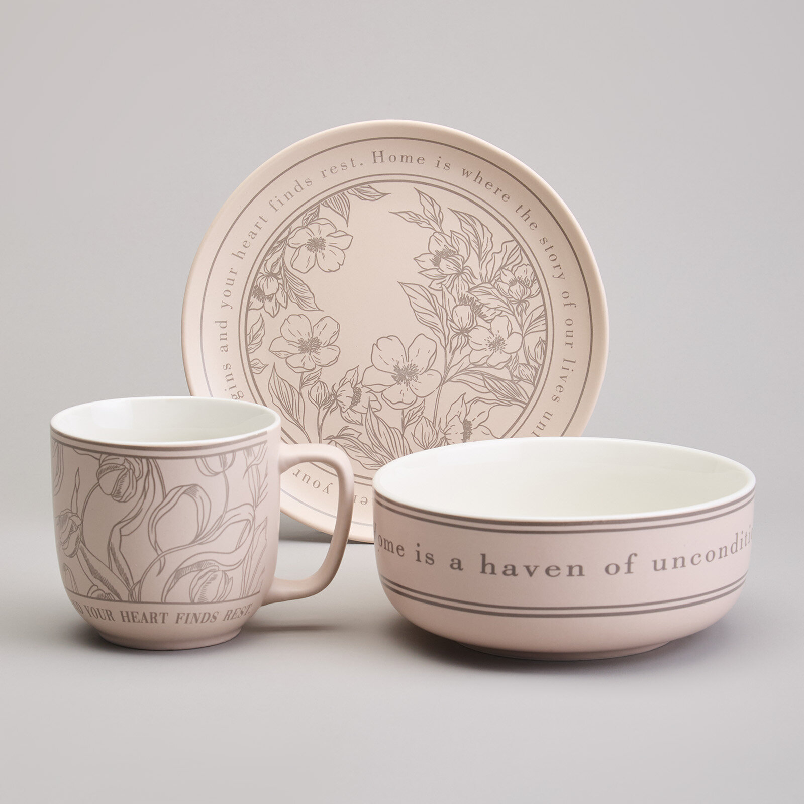 Набор посуды lefard 3 предмета loving family KSG-756-481