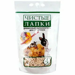 Чистые лапки д/грызунов древесный 4л