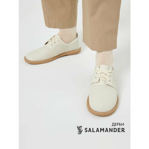 фото Полуботинки оксфорды salamander, размер 37, белый,