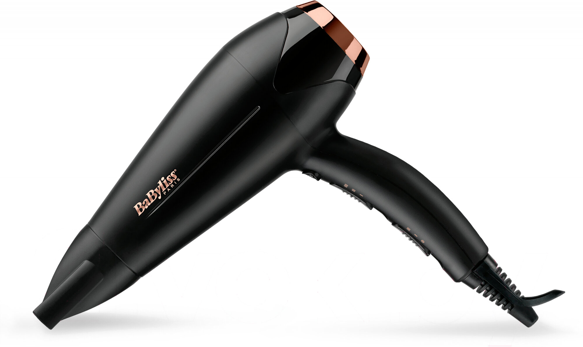 Фен BaByliss D570DE черный (2200 Вт, 2 скорости, 3 уровня температуры, ионизация, кнопка холодного воздуха) — фото 1