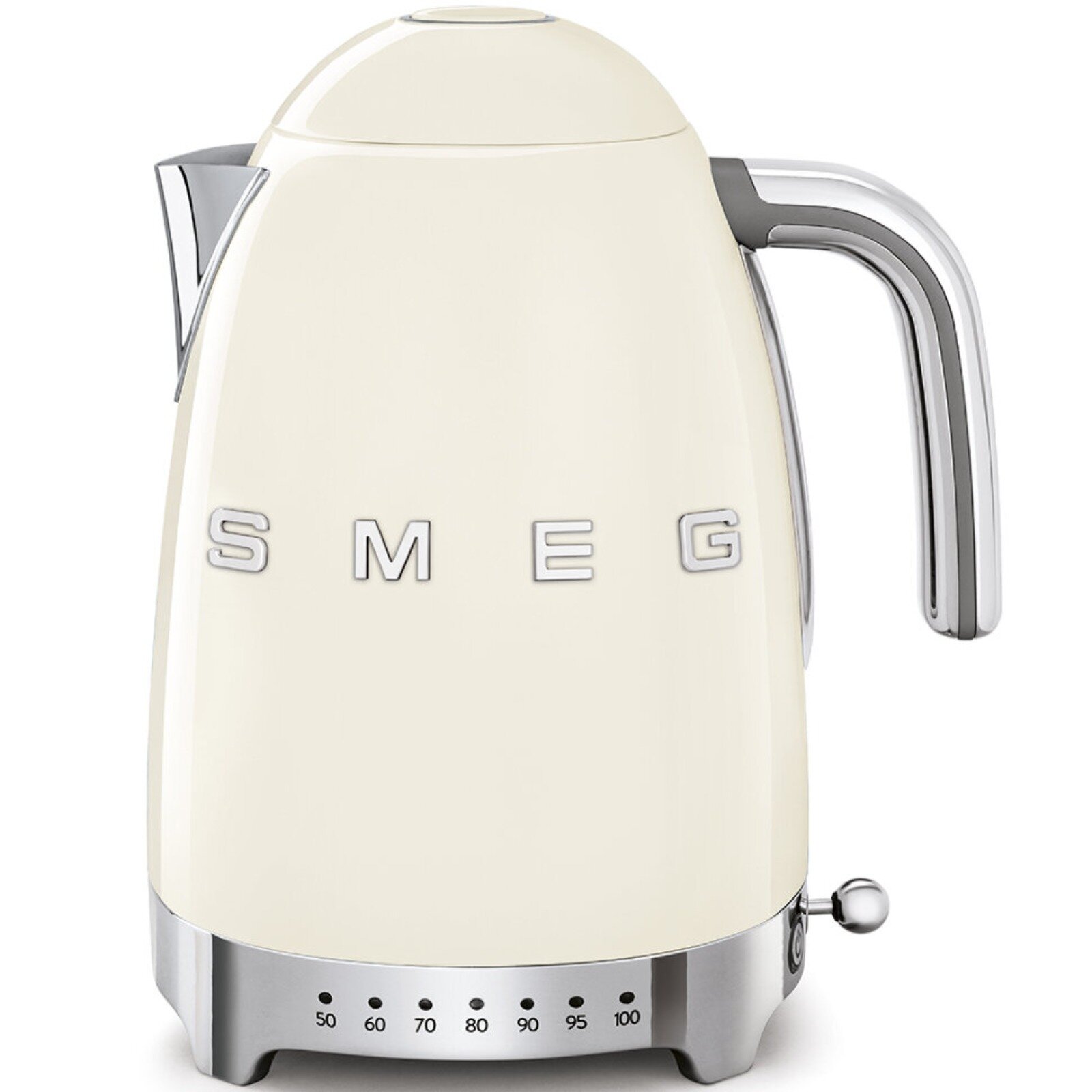 Электрический чайник с регулировкой температуры Smeg KLF04, объем 1.7 л, нержавеющая сталь, цвет кремовый/бежевый