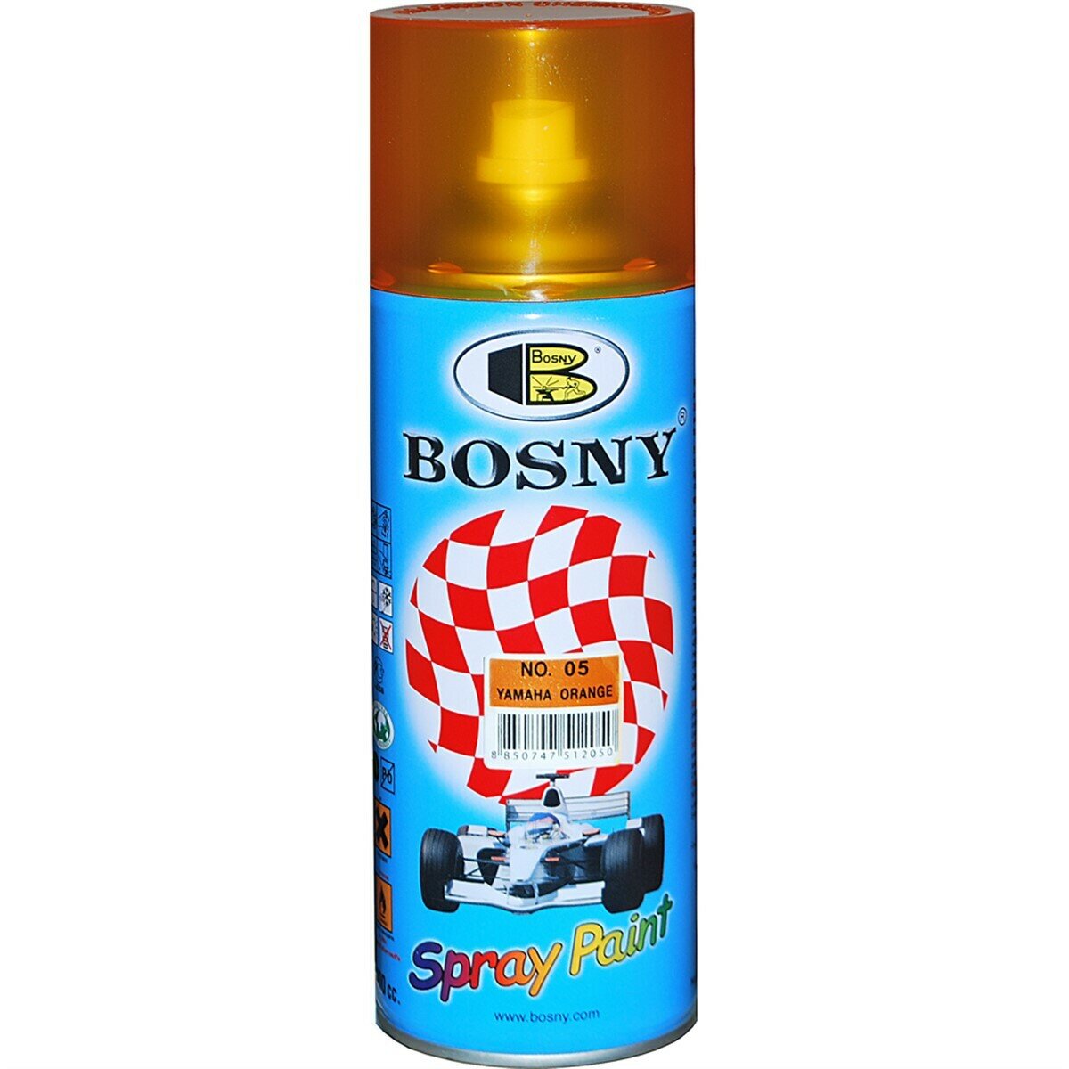 Bosny Лак тонировочный  название цвета  Оранжевая Yamaha   аэрозольный баллон  объем 520 мл 