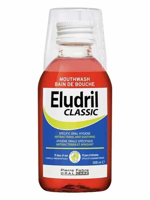 Pierre Fabre Oral Care Eludril Classic bain de bouche Элюдрил Классик Раствор для полоскания полости рта 200 мл