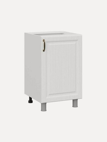 Изображение товара Кухонный модуль напольный, стол Флоренс с полками, с доводчиками, 50х50.6х82.4 см, Белый / Белый текстурный