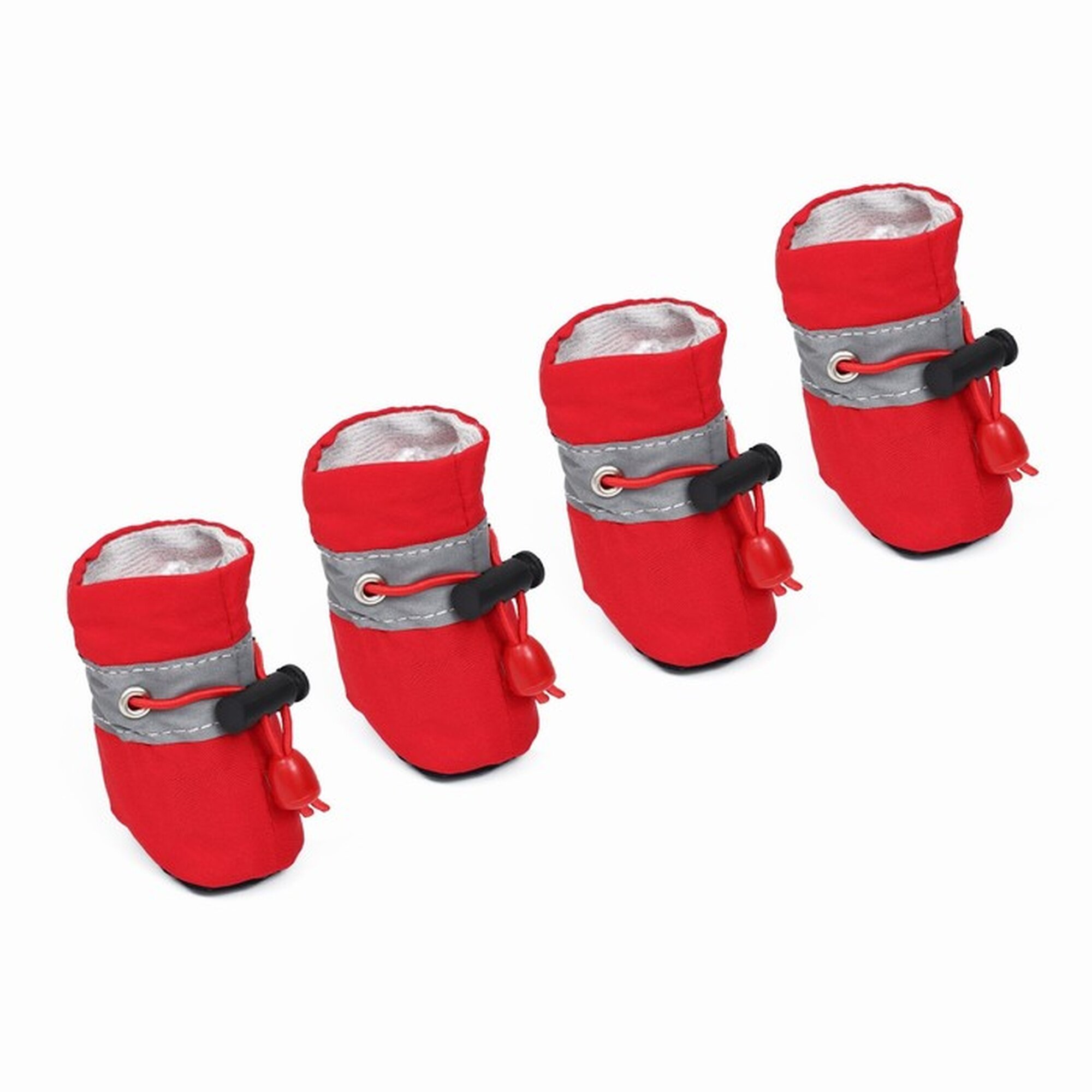 Ботинки для собак "Уют" с утяжкой набор 4 шт размер 5 (5 5 х 4 5 см) красные