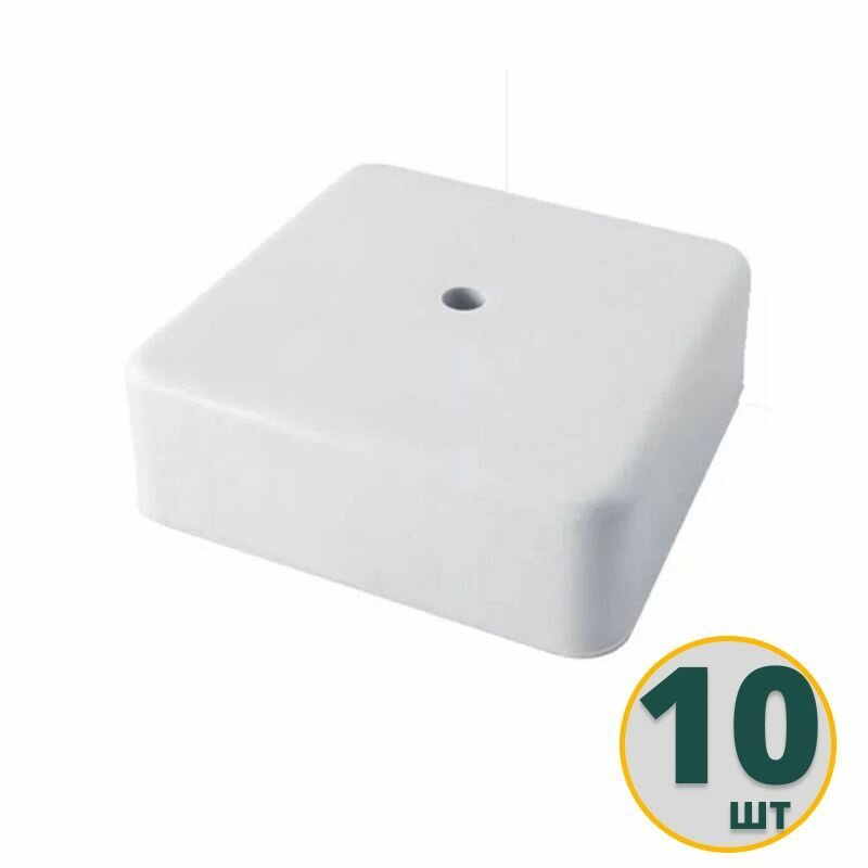 Набор из 10шт. Коробка распаячная КР 100х100х44 ОП белая IP40 TDM SQ1401-0209