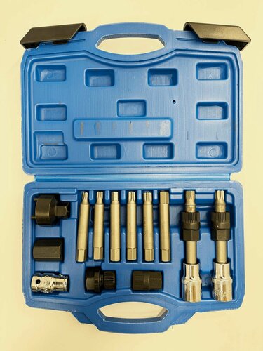 Изображение товара Набор ключей съемников для снятия шкивов обгонных муфт генератора 13 предметов