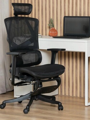 Изображение товара Кресло офисное Askona (Аскона) Vancouver (Ванкувер) черный, объемный 2D подголовник