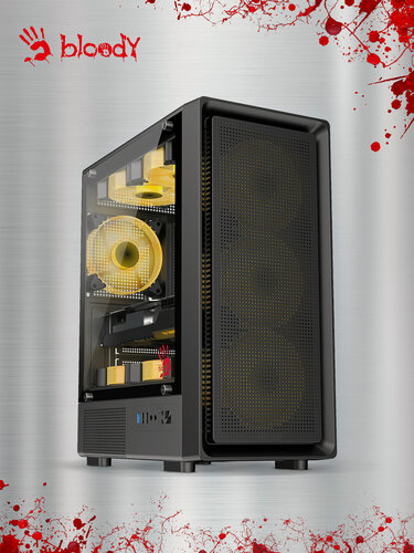 Изображение товара Корпус mATX BLOODY BD-CC118, Midi-Tower, без БП, черный [bd-cc118-bk]