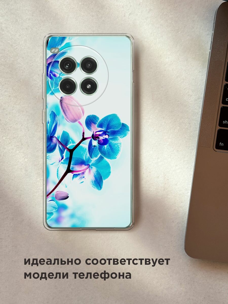 Чехол на OnePlus Ace 3 Pro / Ван Плас Эйс 3 Про с принтом "Голубая орхидея" — фото 1