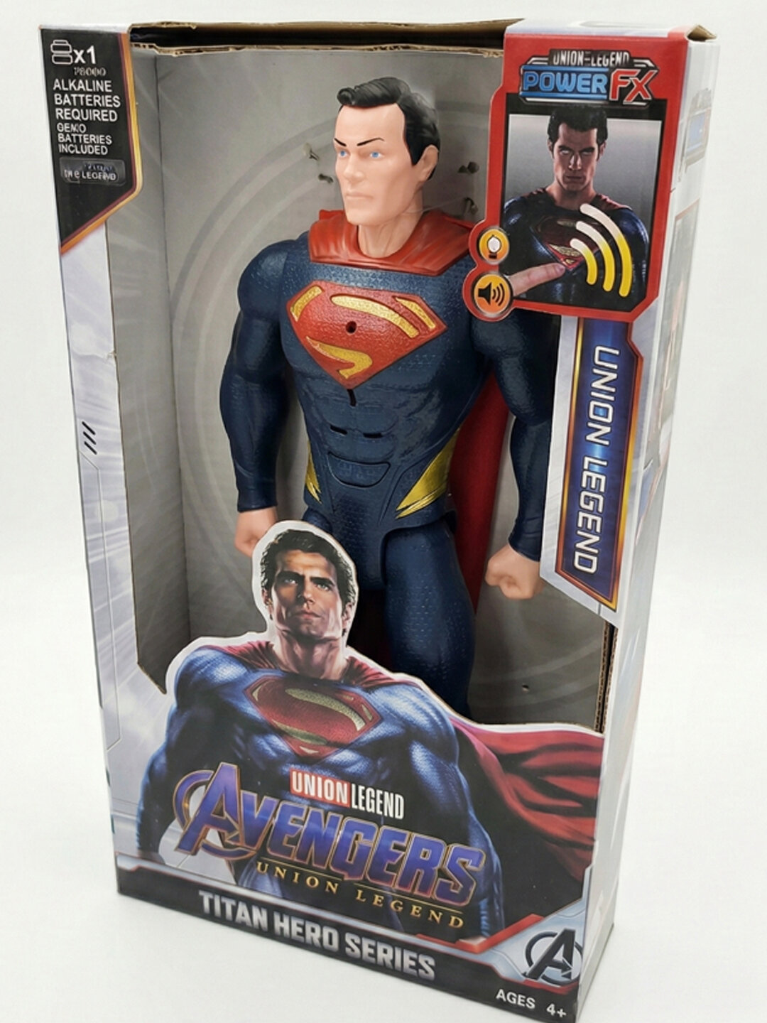 Фигурка Супермен (Superman) 30 см. Интерактивная игрушка со звуком и светом. Человек из стали