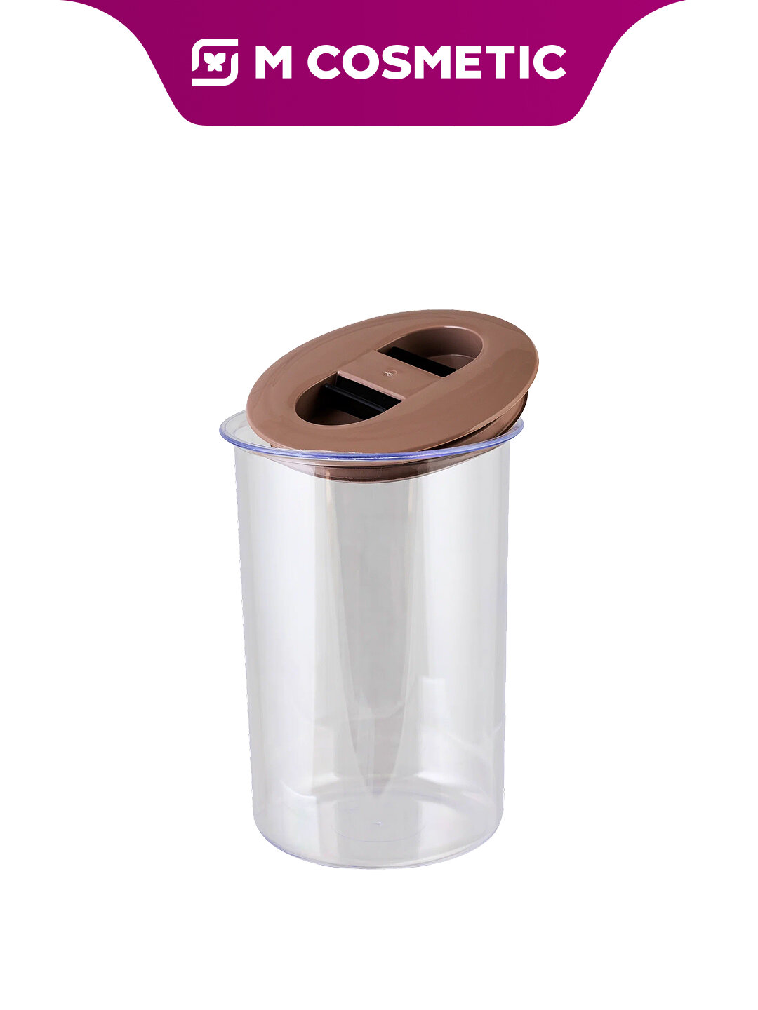 Банка Полимербыт, для сыпучих продуктов, прозрачная, герметичная крышка, 1л