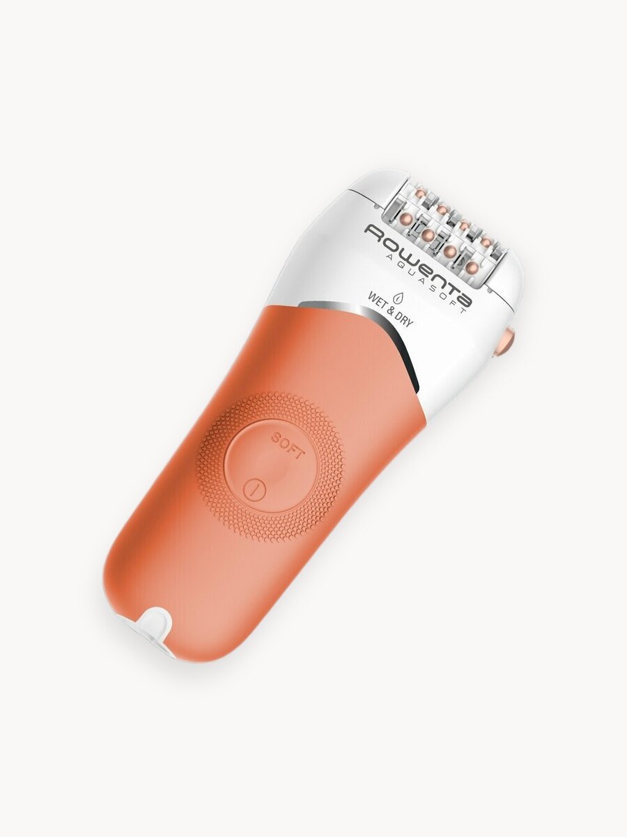 Эпилятор женский для удаления волос Rowenta Aquasoft EP4920F0 с 3 насадками, коралловый