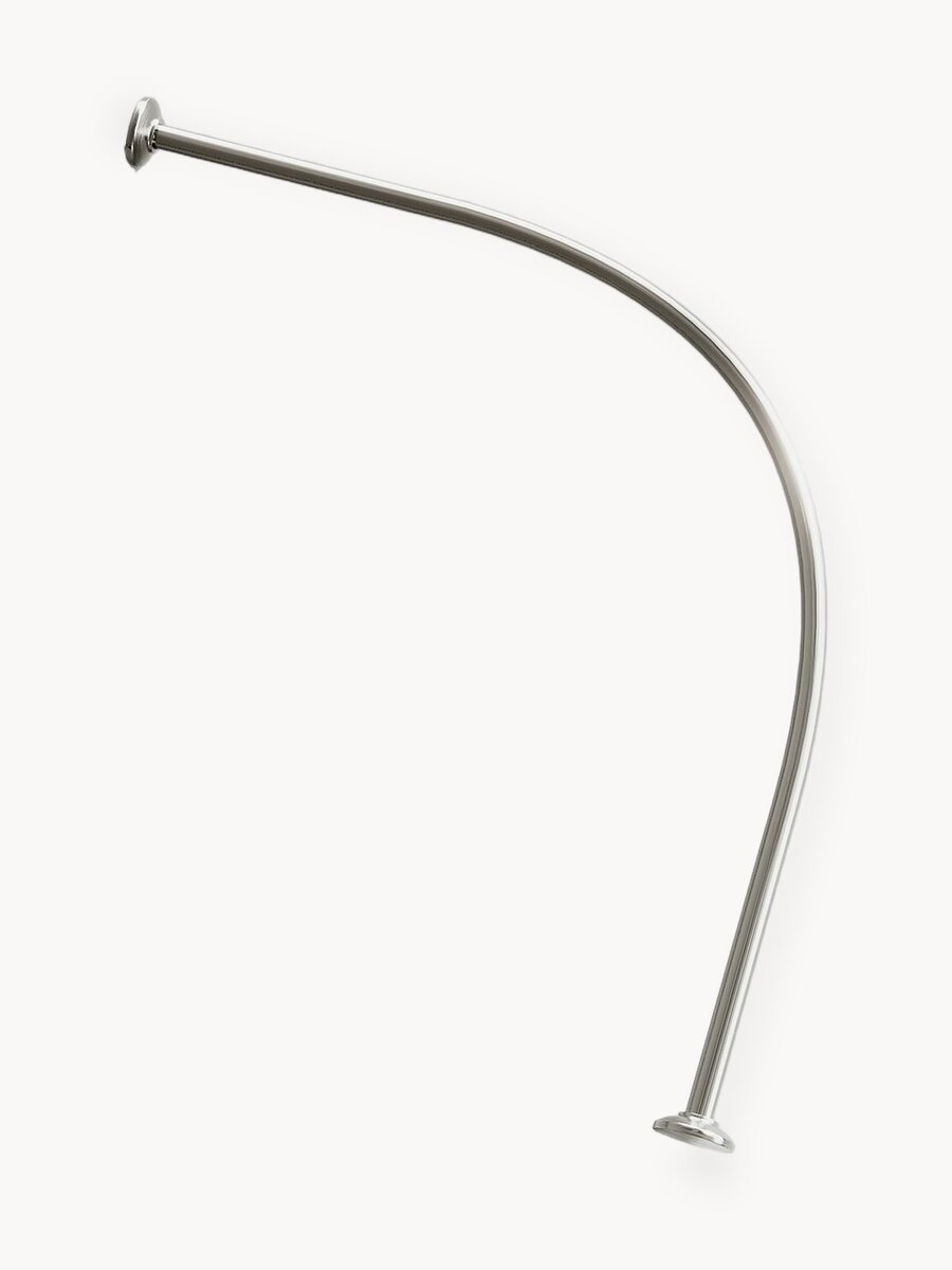 Карниз для душа 90 х 90 см Дуга Угловой полукруглый усиленный штанга 20 мм нержавеющая сталь (карниз для душевой)