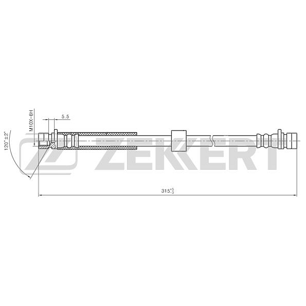 ZEKKERT bs-9469 (LR018112 / LR044351 / LR052199) шланг тормозной задний Land rover (Ленд ровер) Discovery (Дискавери)