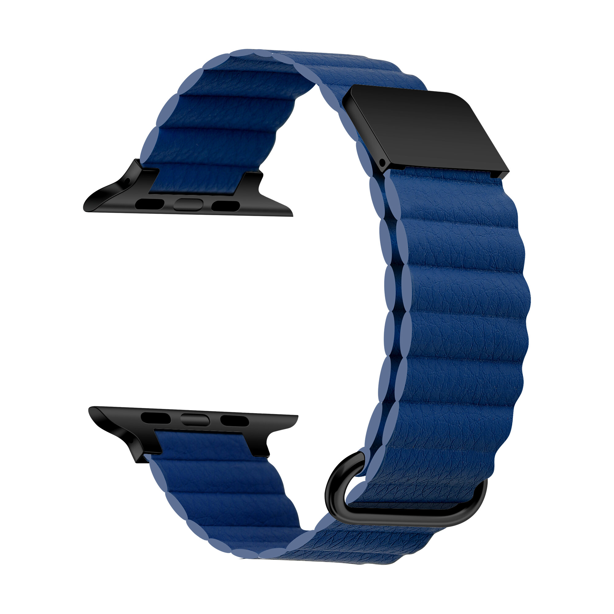 Ремешок кожаный Leather Loop Ultra для Apple Watch 42/44/45/49 мм, на магните, синий (2)