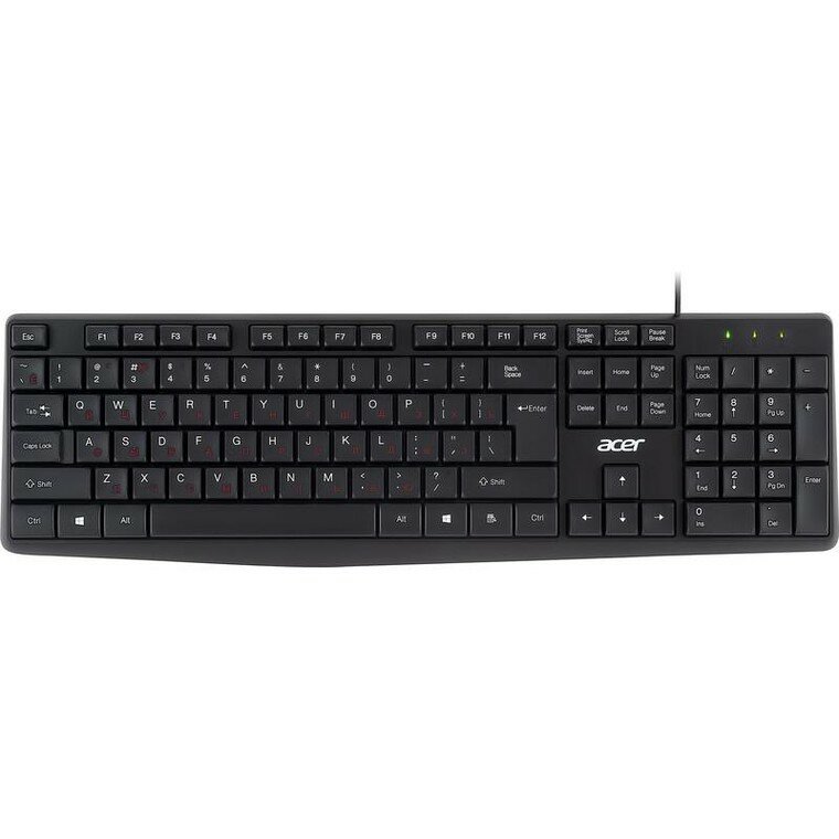 Клавиатура Acer OKW121 (ZL. KBDEE.00B), USB, черный