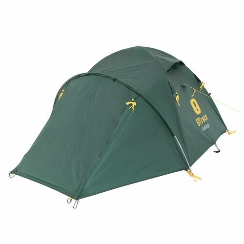 палатка трекинговая четырёхместная norfin ruona 4 nfl серый голубой зеленый Палатка трекинговая четырёхместная Btrace Challenge 4, зеленый