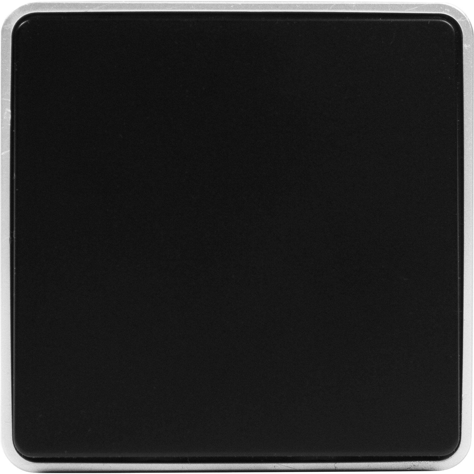 Выключатель накладной Werkel Gallant 1 клавиша цвет чёрный с серебром