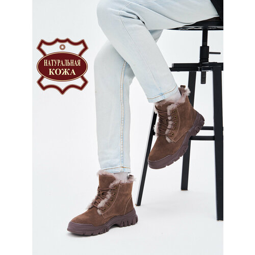 фото Ботинки дезерты podio, размер 37, коричневый