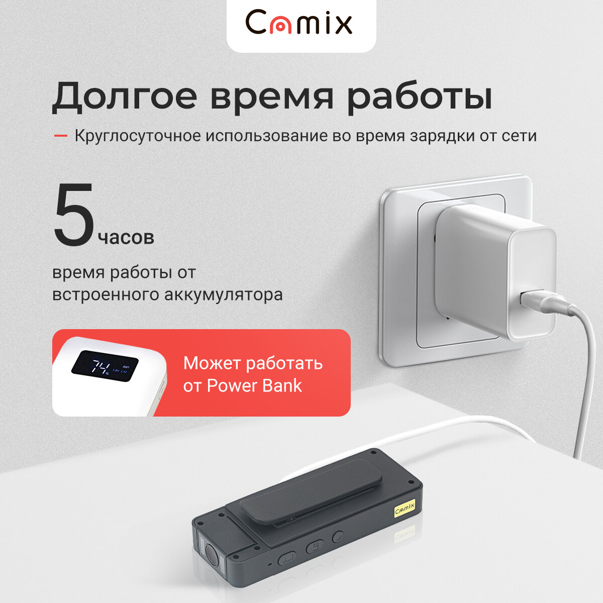 Мини видеокамера Camix MD160 с онлайн-трансляцией и цветным LED-экраном, беспроводная микро камера наблюдения — фото 1