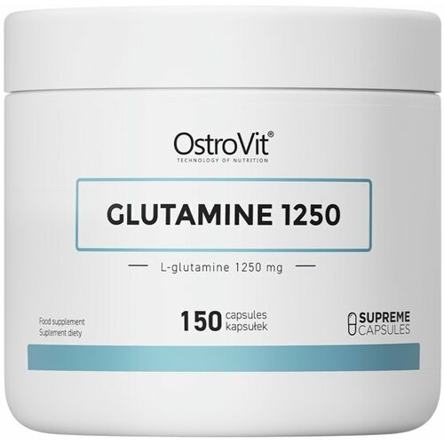 Аминокислоты отдельные, OstroVit, Supreme Caps Glutamine 1250 mg, 150 капсул,