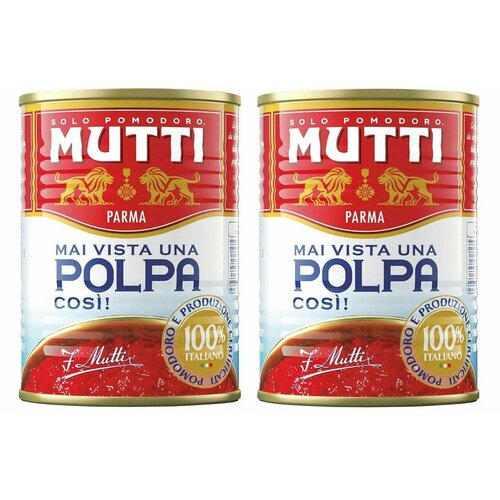 Мелконарезанные томаты Mutti (Мутти), Италия, ж/б 400 г х 2шт