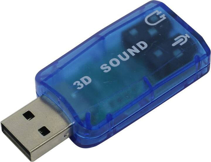 Портативная внешняя звуковая карта USB Sound Card Virtual 5.1