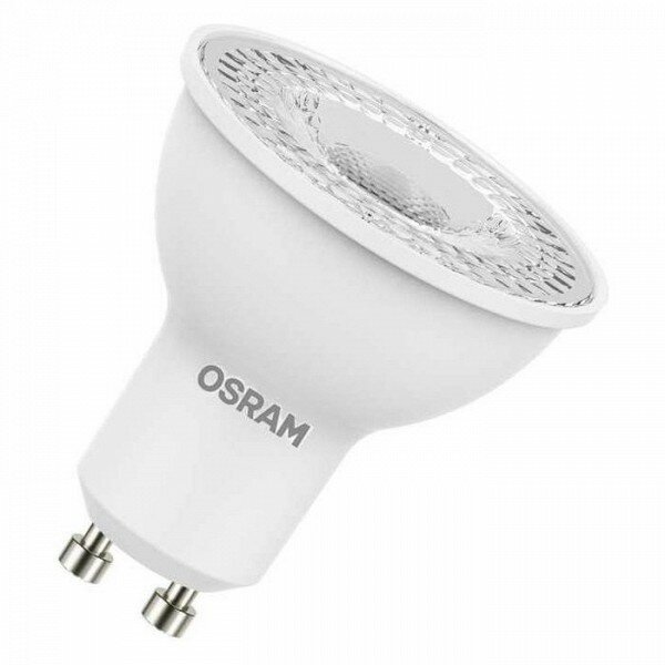 фото Светодиодная лампа OSRAM LED STAR PAR16 5W эквивалент 50W 3000K 370Лм GU10 для спотов PAR16 (комплект из 6 шт)