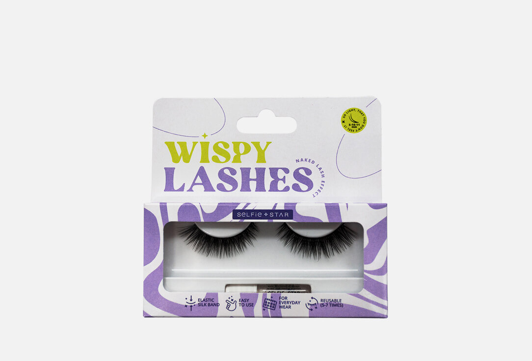 Накладные ресницы Selfie Star, Eyelashes Wispy Tempress, SSLX6 2шт