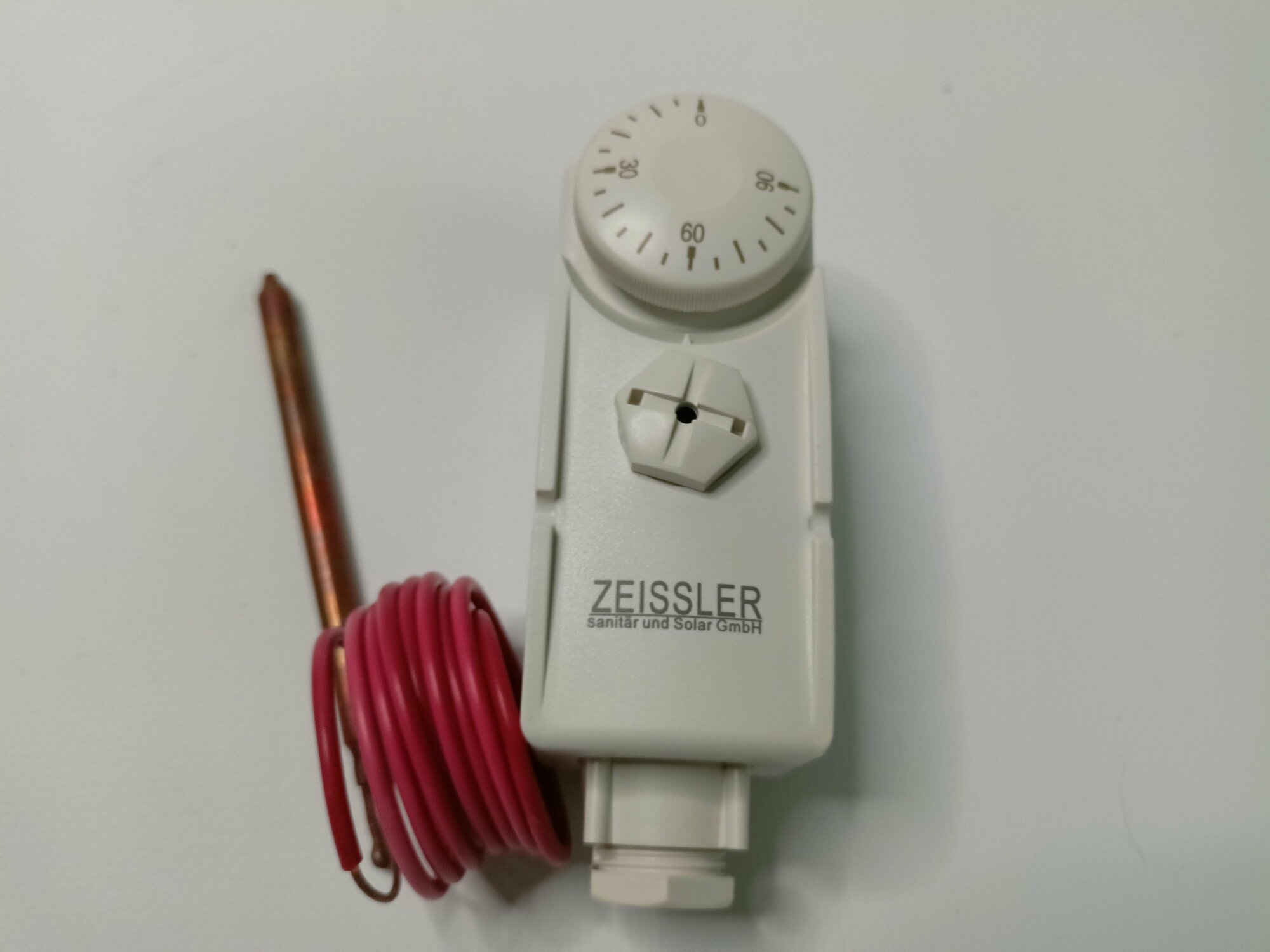 Термостат с капиллярной трубкой и погружным датчиком 0-90град, ZEISSLER, арт. TC-E-0090F