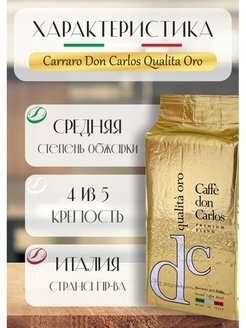 Кофе Don Carlos Qualita ORO молотый, 250 гр