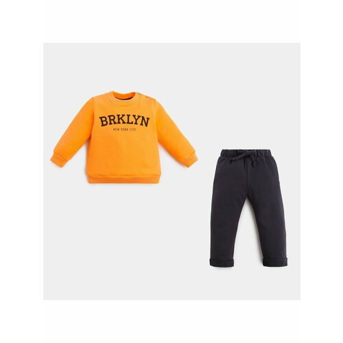 Комплект одежды Крошка Я, размер 86-92, оранжевый, черный