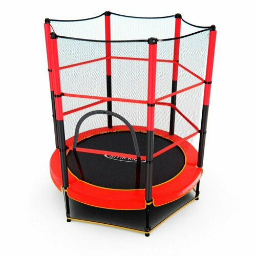 Батут детский DFC TRAMPOLINE-RED 55 с сеткой детский батут с сеткой trampoline 8 ft красный
