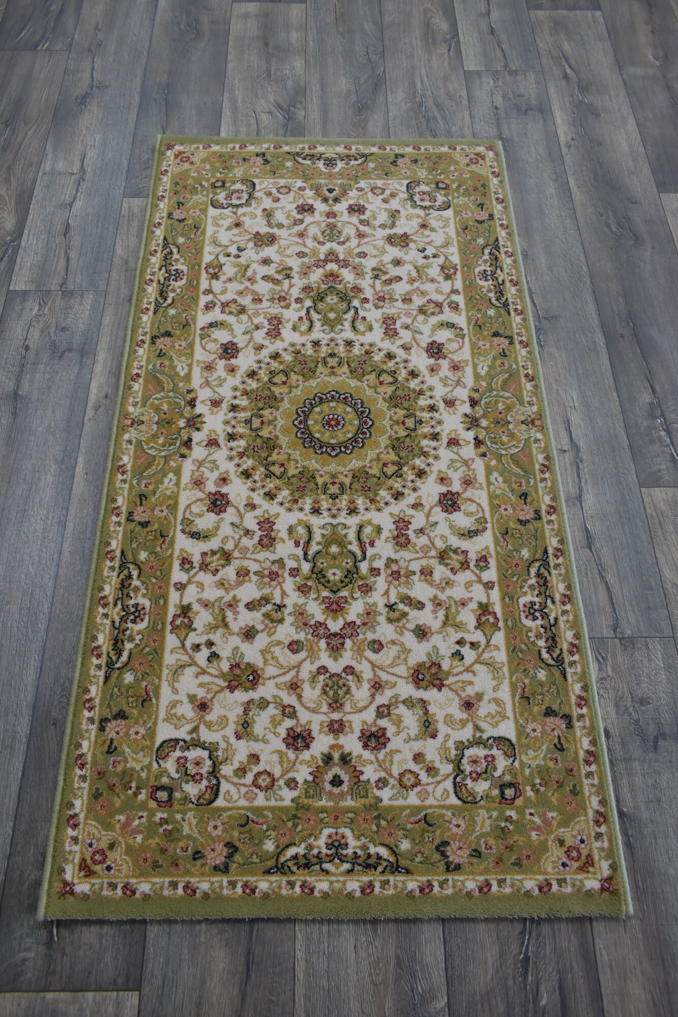 фото Ковер Acvila Elegance, 62701-50634, шерстяной, прямоугольный, бежевый, 0.8*1.6 м